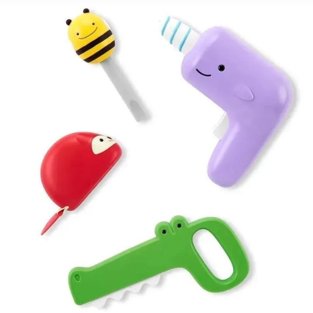 Skip Hop Zoo Crew 4 Pack Toy Tool Set Toddler Pretend Play Tools
